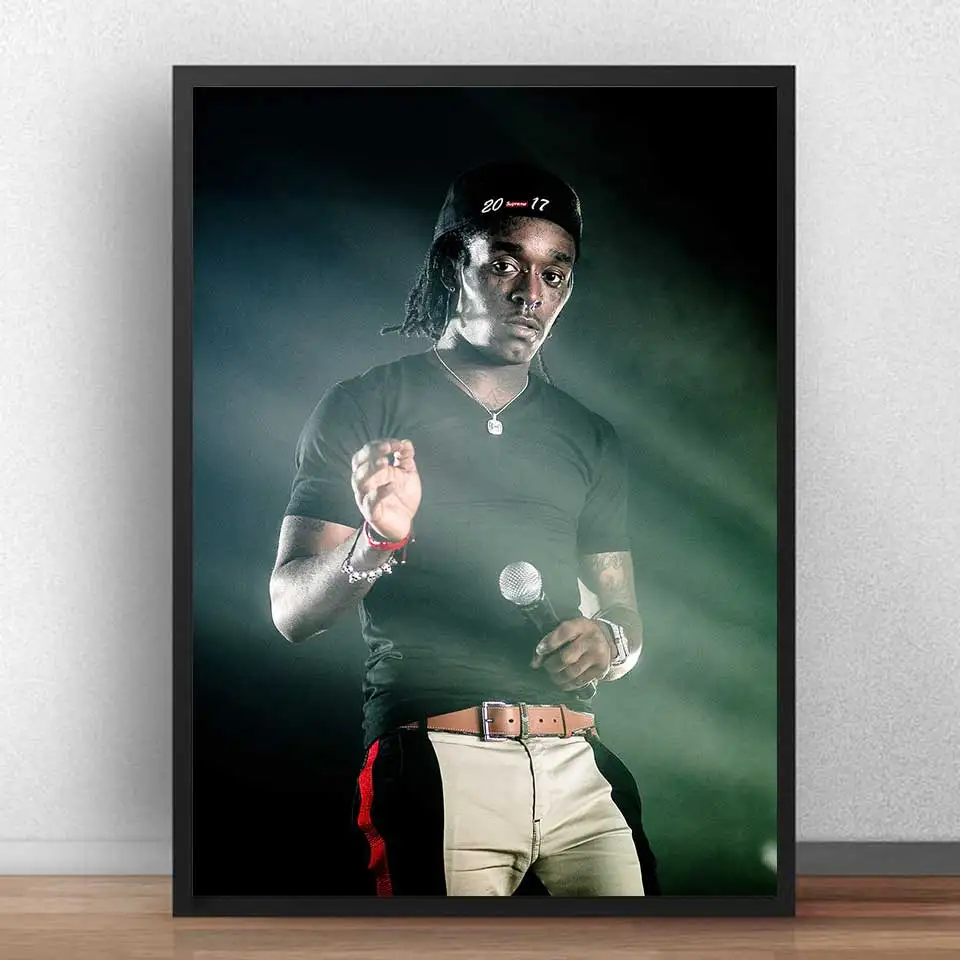 Pnl Poster Rapper Vert Rap Hip Hop Singer Low Poly Painting Kraft