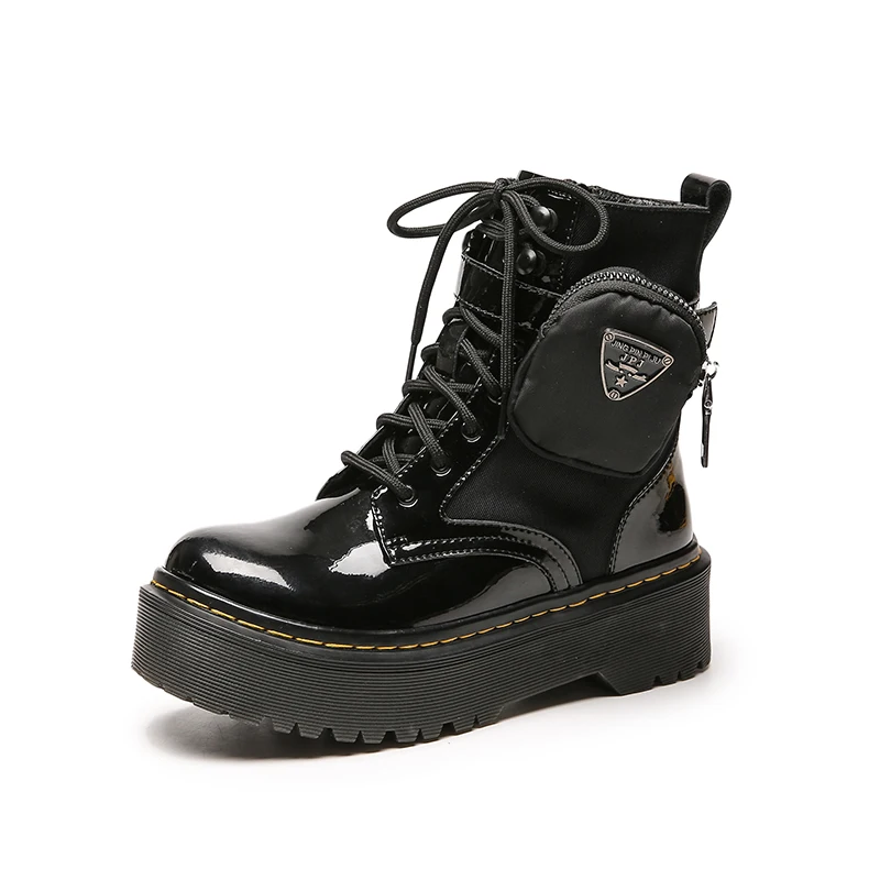 

Fashion outdoor high-top platform ladies Martin boots, ladies mirror motorcycle boots, high-end four seasons travel boots