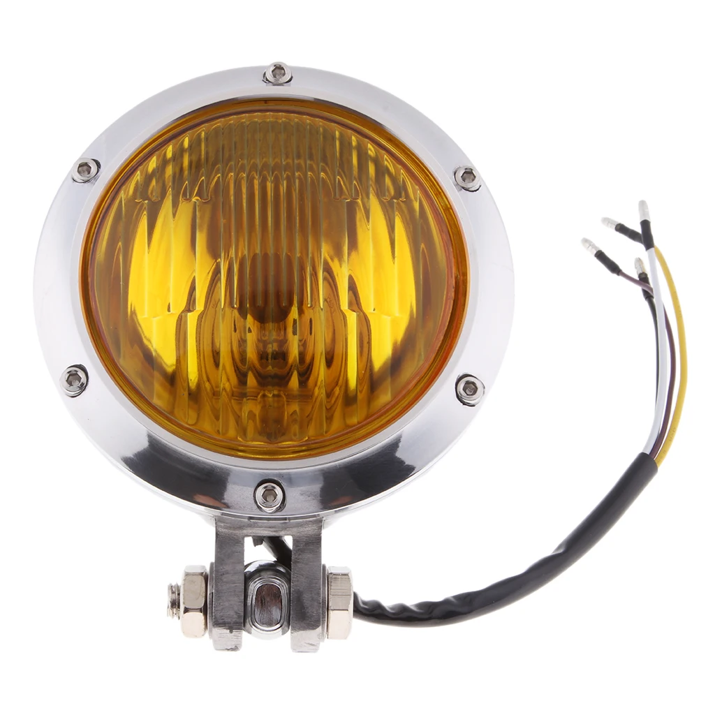 12V 4 ''фара дальнего света для мотоцикла передний свет с янтарным/прозрачным объективом