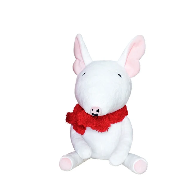 Dropshippping Millffy Plush Toy White Bull Terrier Dog Puppy Doll Stuffed Soft Toy Dog for Baby Kids Birthday Gifts