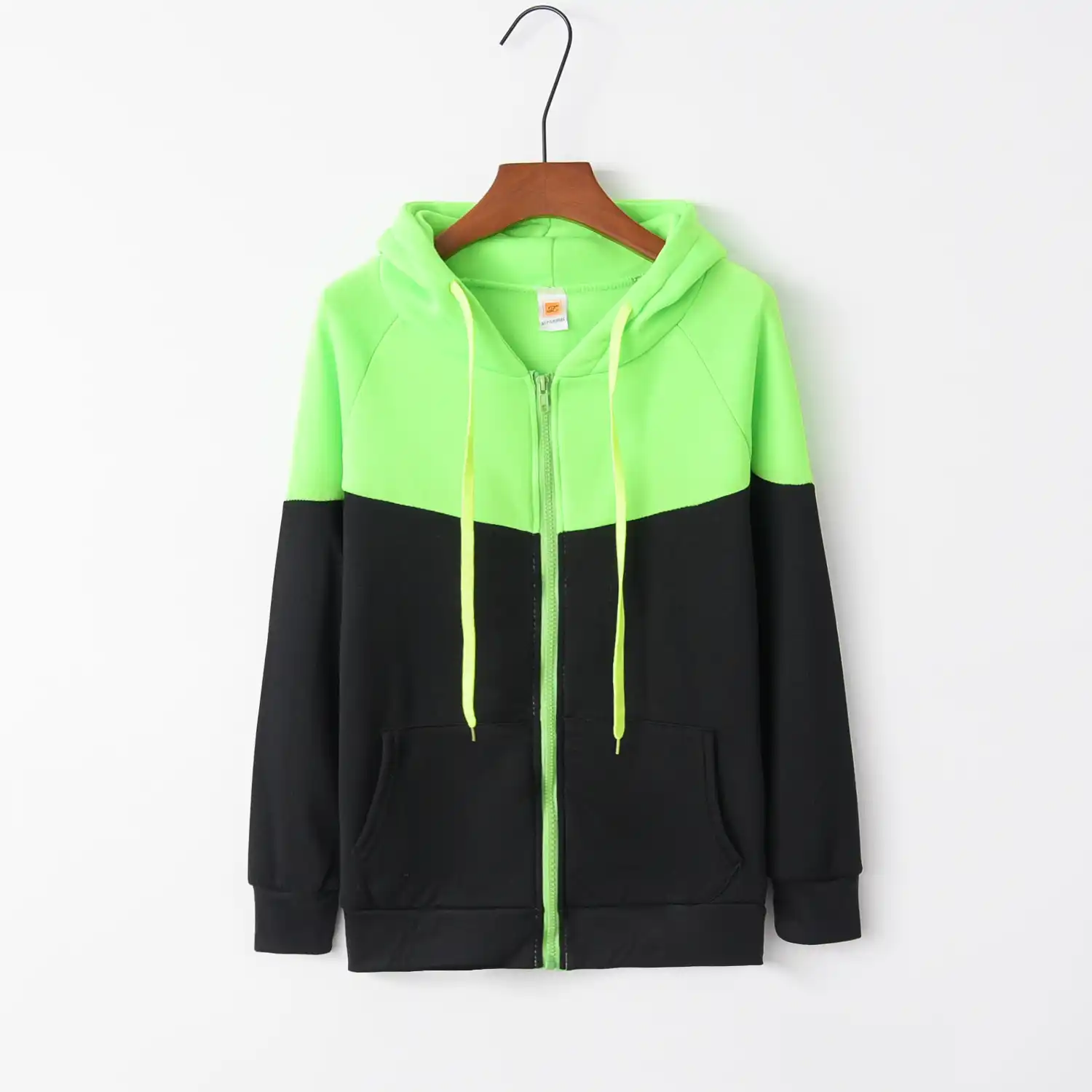 green and black hoodies