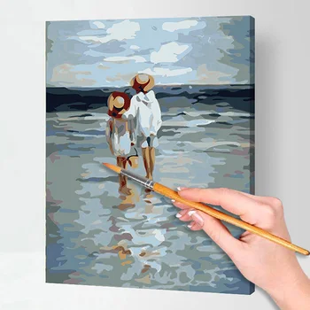 

Paint by Numbers Kit DIY Oil Painting Without Frame For Home Decoration See to Sea 40 x 50cm