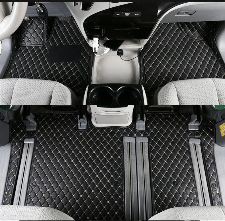 Кожаные автомобильные коврики для toyota sienna 2004 2011 2012 2013 интерьерные аксессуары XL30 ковер