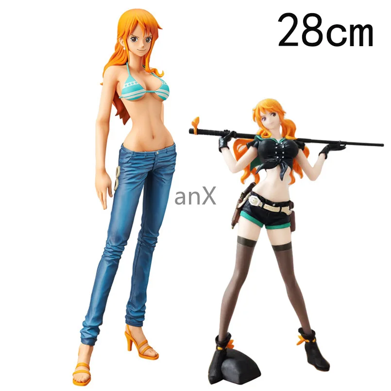 

28CM One Piece Nami Figure PVC Action Anime Collection Doll Model Toy Kimono Nami Sexy Girl Great Gifts one piece