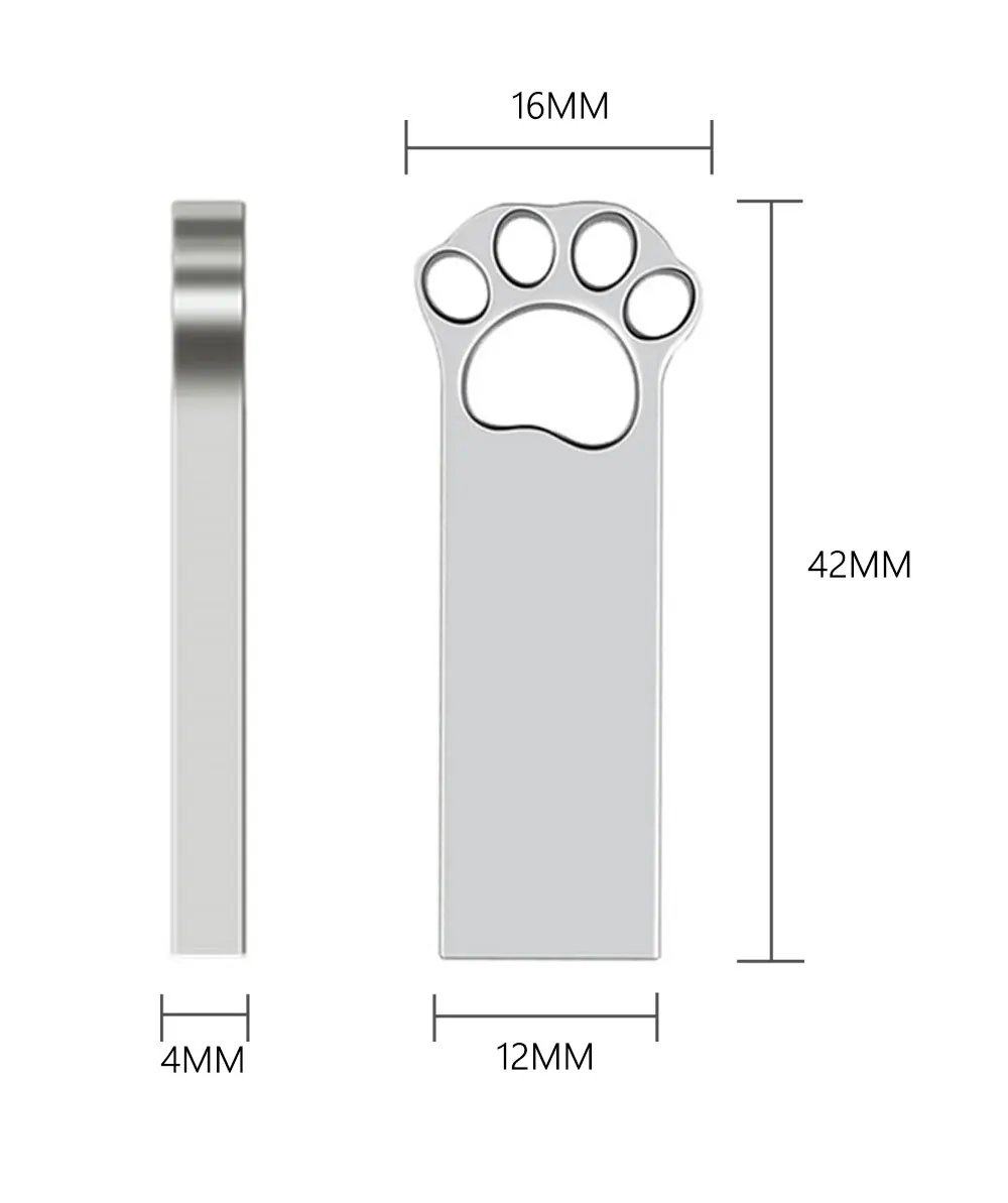 Multi-Function USB 2.0&3.0 Metal cat paw Pen Drive USB Flash Drive 16GB 32GB 64GB 128GB USB Flash Memory Stick Pendrive USB Disk