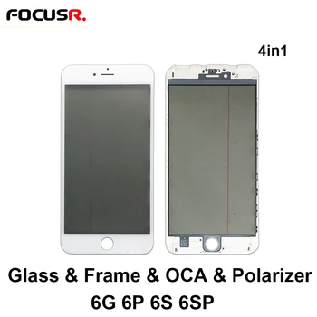 

4in1 LCD Screen Touch Panel Outer glass Replacement With Frame OCA Polarizer For iPhone 6G 6P 6S 6SP Touch Panel Repair Parts