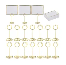 Soportes para tarjetas de mesa, Clips de papel para menú, fotos, con tarjetas para boda, fiesta, 10 Uds.