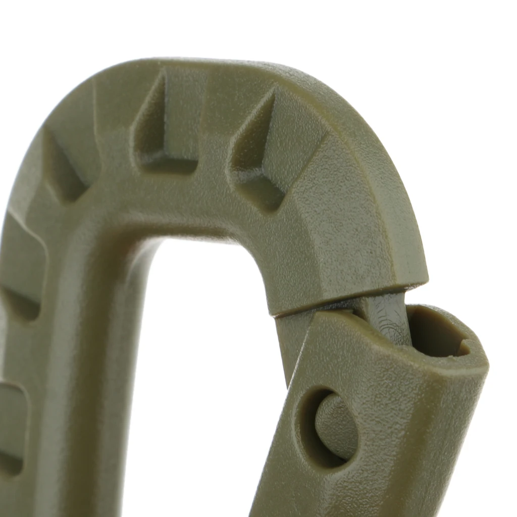 Tactical Gear Carabiner Keychain Hard Polymer D Lock Backpack Clips