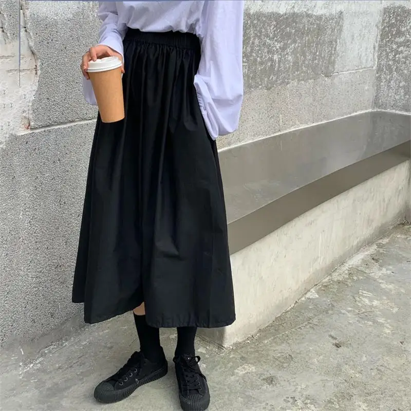 Ladies Popular Skirt Spring And Summer New Black Elasticated Waist Sag Youth Fashion Slim Waist Comfortable Half Skirt luxury 2020 new women black elasticated elastic wide belt ladies gold buckle decorative skirt coat wild slim waist seal bg 1509