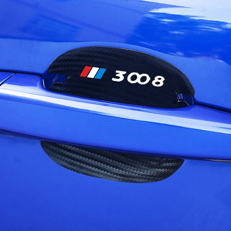 Для Peugeot 3008 308 4008 5008 508 GT аксессуары 4 шт. из углеродного волокна автомобилей