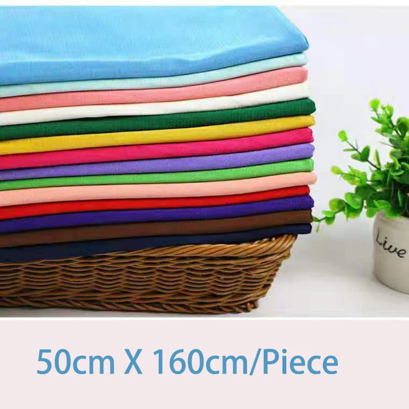 50X160cm Soft Inside Polyester fabric Organic Material Pure Natural Polyester For Sewing DIY Handmade Clothes Patchwork Fabric