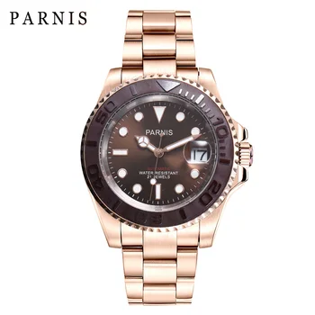 

Parnis 40mm Automatic Miyota Movement Watch Men Luxury Brand Luminous Waterproof Sapphire Crystal Calendar Mechanical Watch
