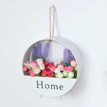 

Nordic Style Wall Hanging Iron Vase Flower Basket Hanger Potted Plant Pot Holder for Household Bedroom Decoration