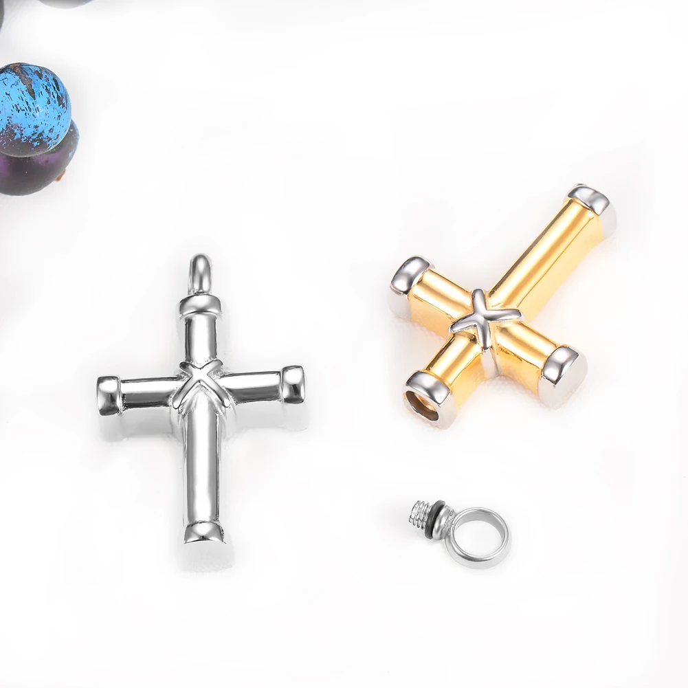 Классический кремации ювелирные изделия для пепла крест урна ожерелье кулон из