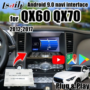 

Lsailt Android 9.0 video Interface GPS navigation Box for Infiniti QX50/60/70/80/Q70 2012-2017 with WIFI waze mirroring CarPlay