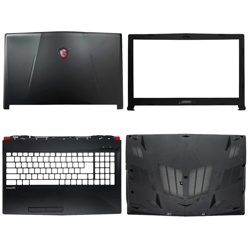 

New lcd back cover/front frame/hinges/handrest/bottom case for msi gp63vr gl63 MS-16P5 MS-16P4 black top case