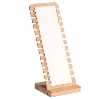 

Bamboo Wood Fashion Jewelry Necklace Display Stand Solid Wood Pendant Stand Support Jewelry Display Props
