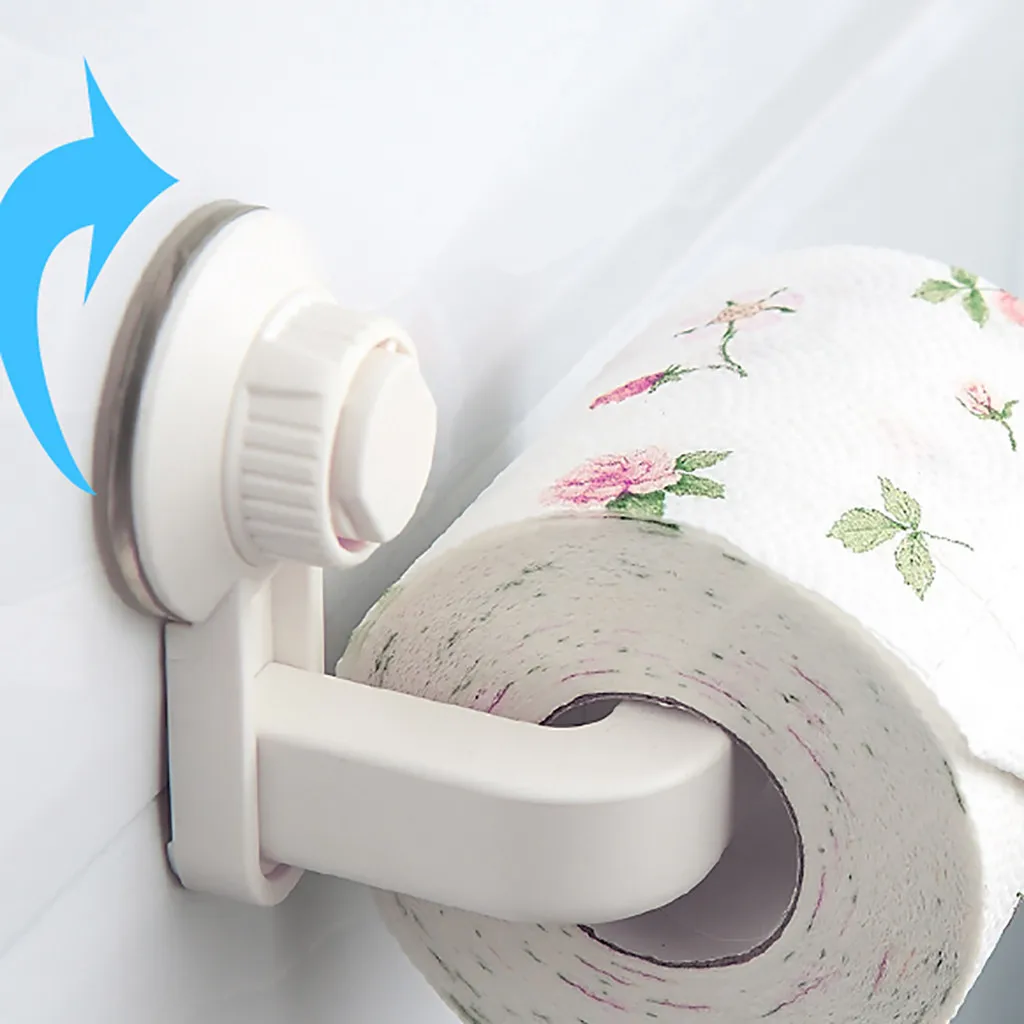Держатель для туалетной бумаги для кухни и ванной комнаты, держатель для хранения на присоске, настенный съемный стеллаж для размещения рулонов или подвешивания полотенец