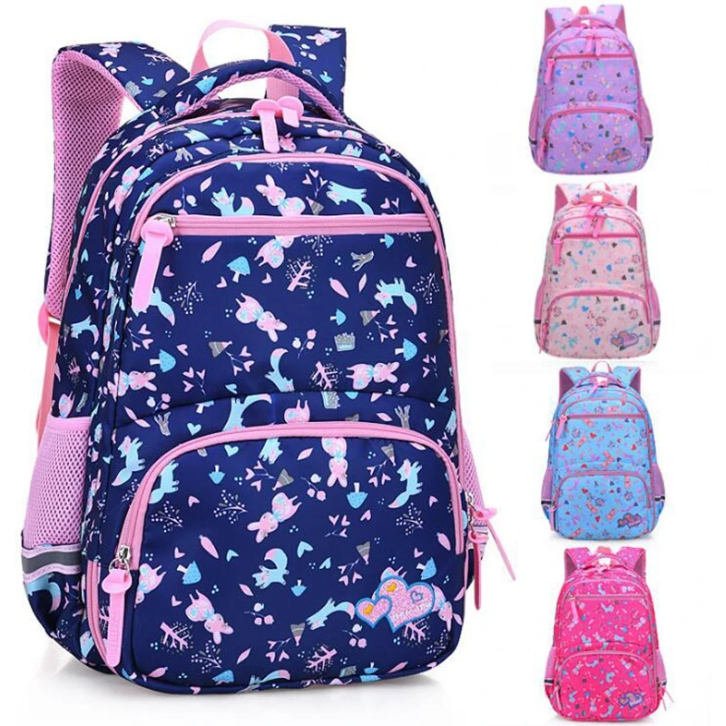 Mochilas escolares de moda para niñas, mochila escolar de dos tamaños estudiantes, a de salpicaduras, con estampado de flores dulces|Mochilas escolares| - AliExpress