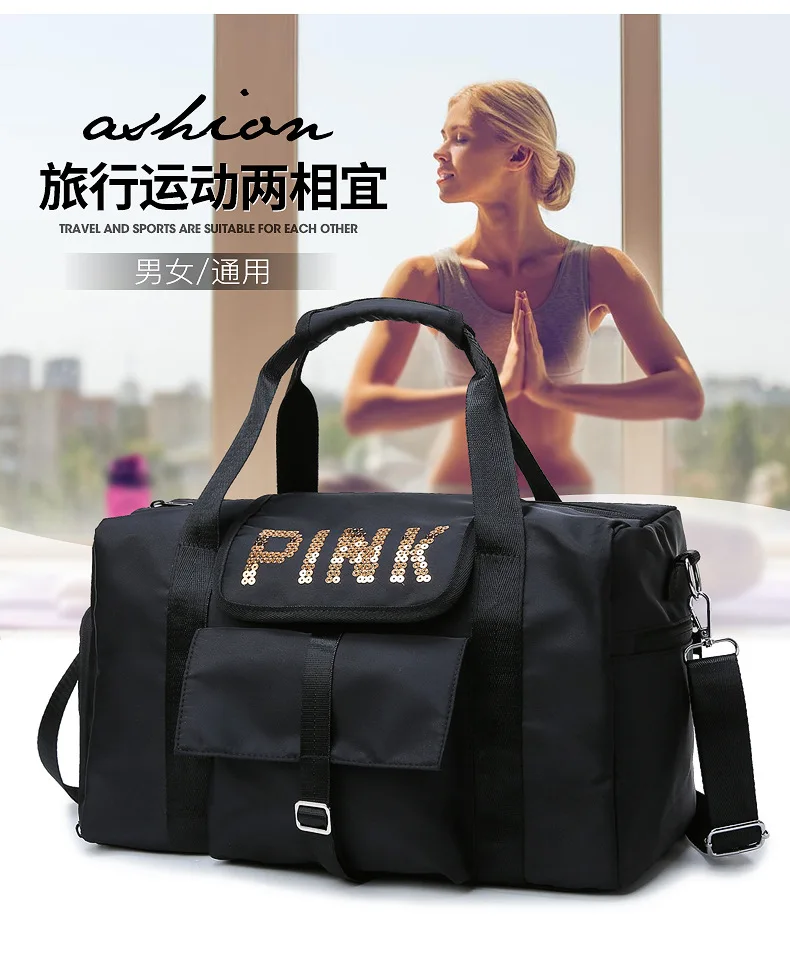 Sports Gym Bag Women's Yoga Bag Wet And Dry Separation Shoes Swimming Training Package Men's Cylinder Short Trip Hand Travel Bag