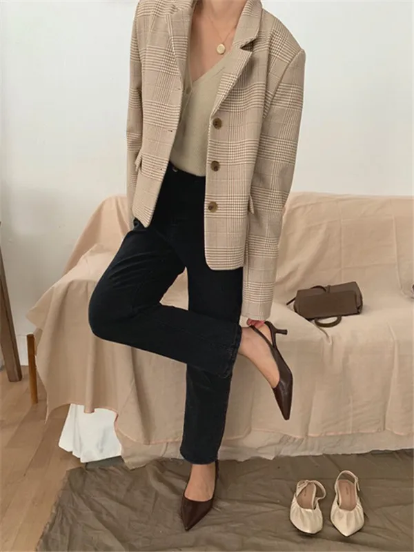 South Korea CHIC Simple Loose-Fit Handsome Trend Casual Suit Jacket