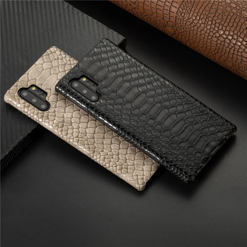 

Note 10 Case Snake Pattern Leather Phone Case for Samsung Note 10 Plus 8 9 S9 S10 Plus S10 5G Etui Luxury PU Leather Back Cover