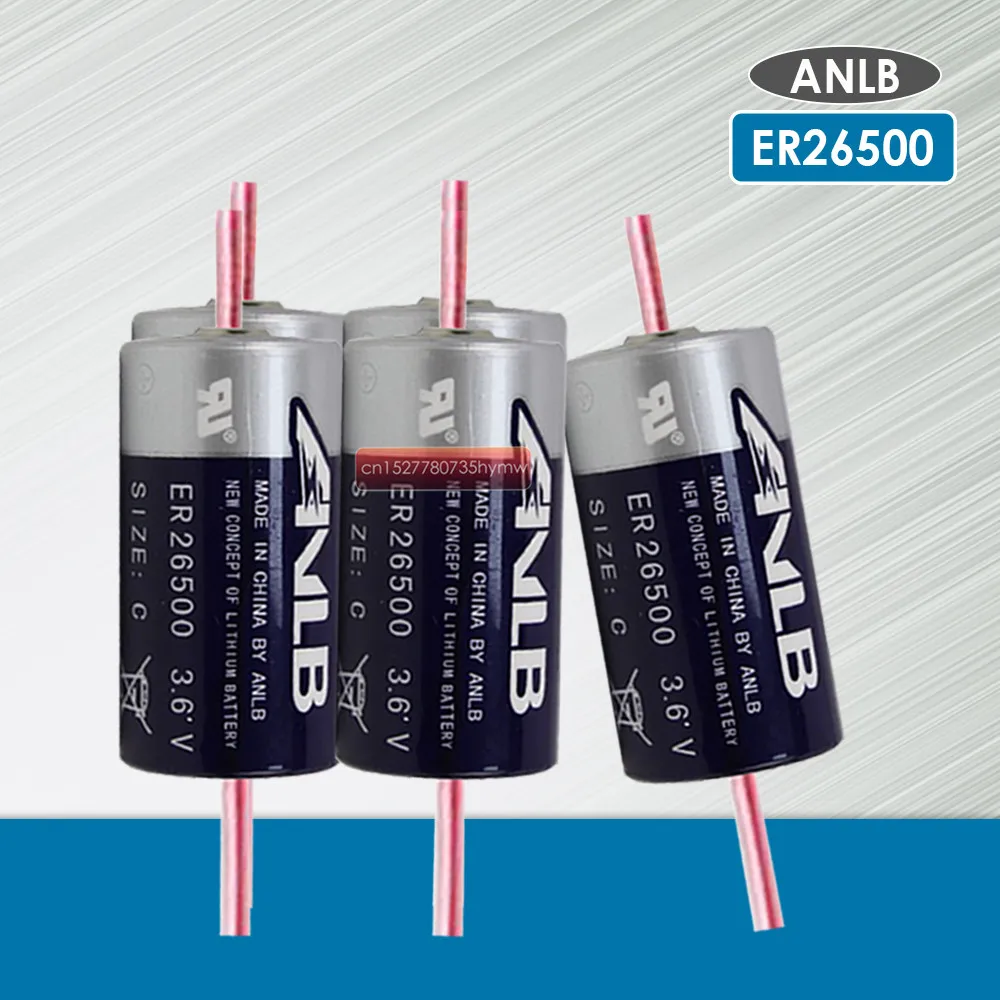 

5pcs/lot New Original ANLB 3.6V ER26500 lithium Battery 9000mAh With Pins primary batterycapacity for smart card meter