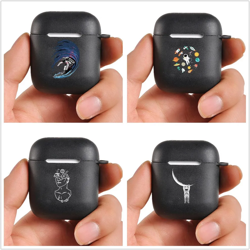 Космический Чехол для Airpods 1 2 Чехлы Sky Galaxy астронавт мягкий силиконовый защитный