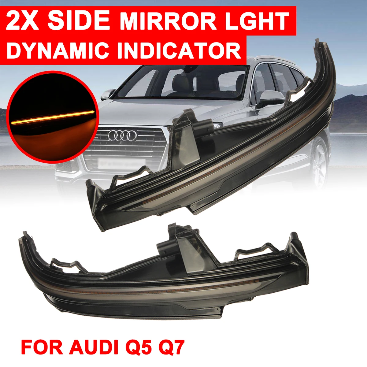 For Audi Q5 2018+ Q7 4M 2016+ Highlight LED Car Dynamic Turn Light ...