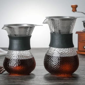 

400/600ml Coffee Pots Glass Turkish Coffee Pot Heat Resistant Glass Coffee Maker Pour Over 3 Cups Coffee Drip Pot