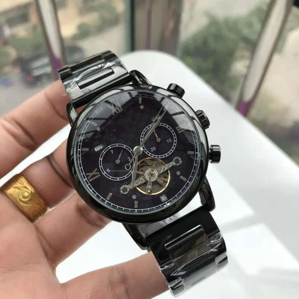 Patek-Philippe Casual Fashion Tourbillon Automatic Mechanical Watch Mechanical Wristwatches Men afbeelding