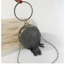 Женские вечерние сумочки со стразами в стиле ретро с кисточками, бриллиантами, клатчи для свадебной вечеринки, сумки с цепочкой на плечо