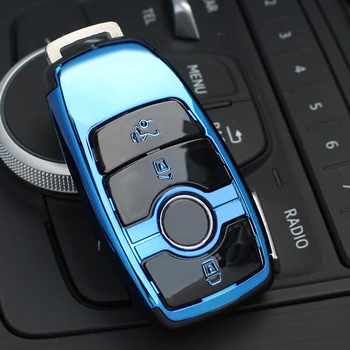 

High quality For Mercedes Benz E Class E300 E200 E220 E260 E320 ABS Auto Car Styling Key Shell Case Cover With Key Chain Buckle