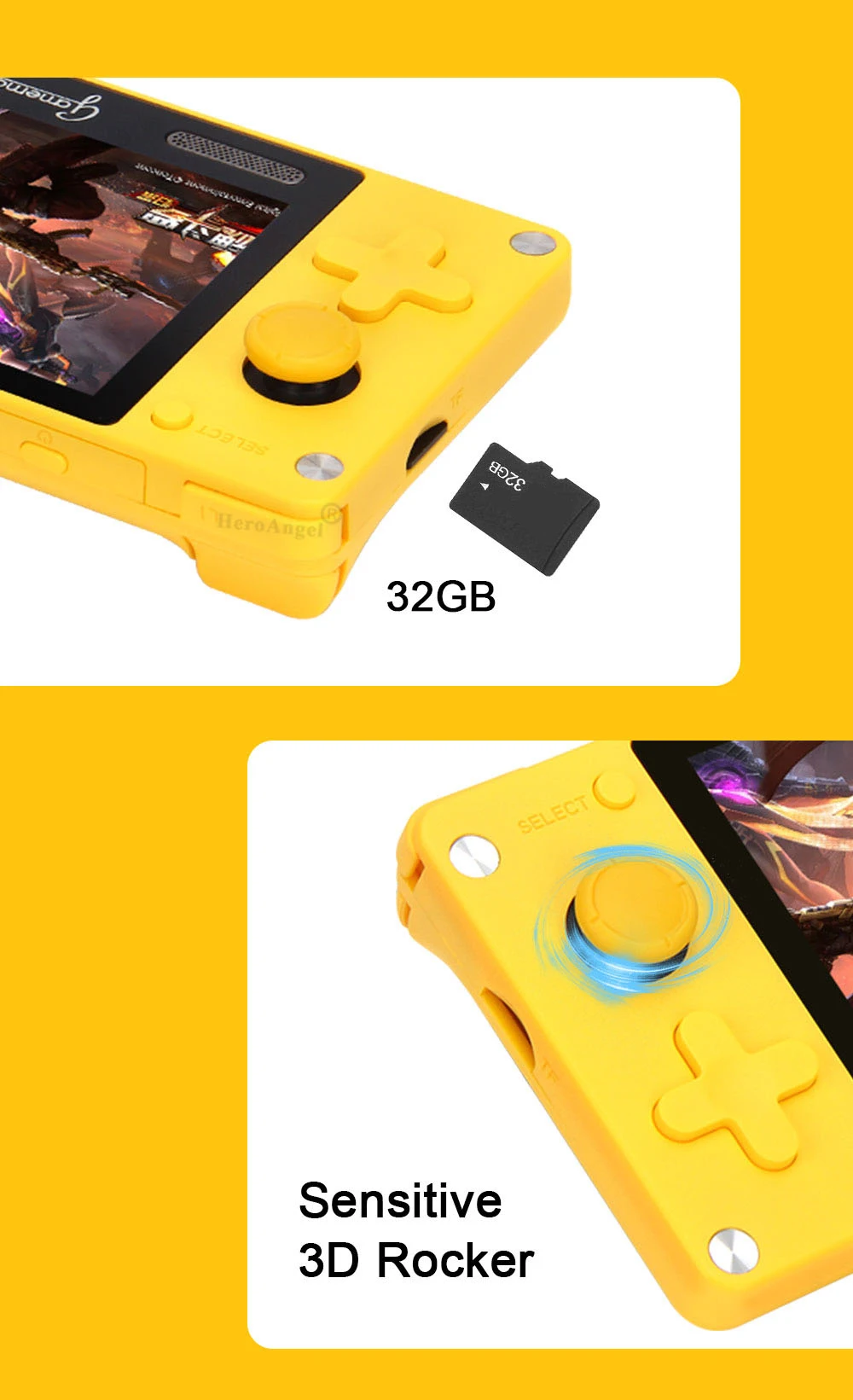 A380 Portable Handheld Video Game Console Built-in 3600+ Retro Games 4.0 Inch IPS Screen 9 Simulators 3D Rocker For Kids Gift