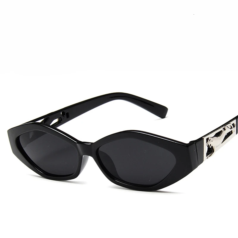 Акула парус ретро маленькие солнцезащитные очки пилота Женские винтажные хип-хоп черные очки ретро солнцезащитные очки женские роскошные Брендовые очки - Цвет линз: 1.Black