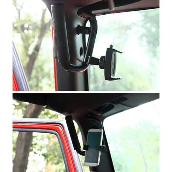 

Car Front Armrests Top Handle with Phone Holder Kit for Jeep Wrangler JK 2007-2017