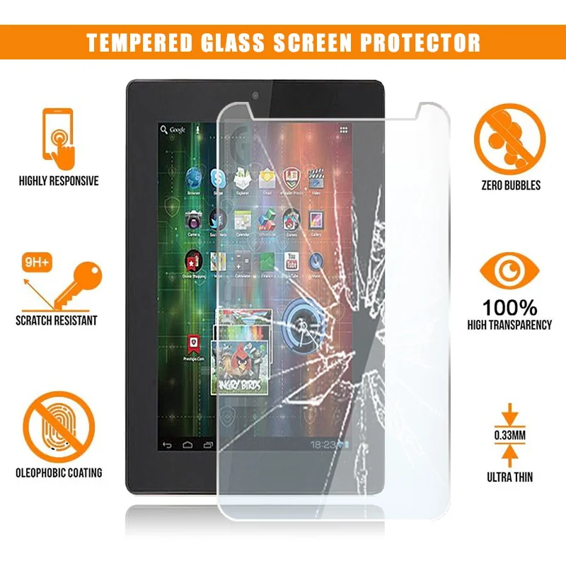 

Screen Protector for Prestigio MultiPad 8.0 Pro Duo Tablet Tempered Glass Scratch Resistant Anti-fingerprint Film Cover