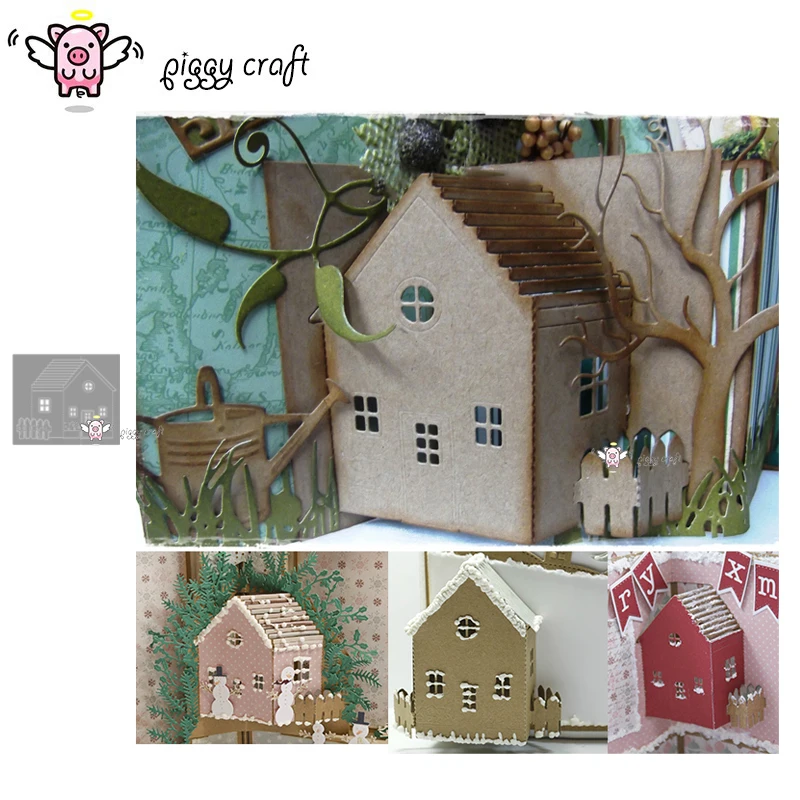 Craft Metal Cutting Dies Cut Die Mold Magic 3D House Card Scrapbook Paper Craft Knife Mold Blade Punch Stencil Muore