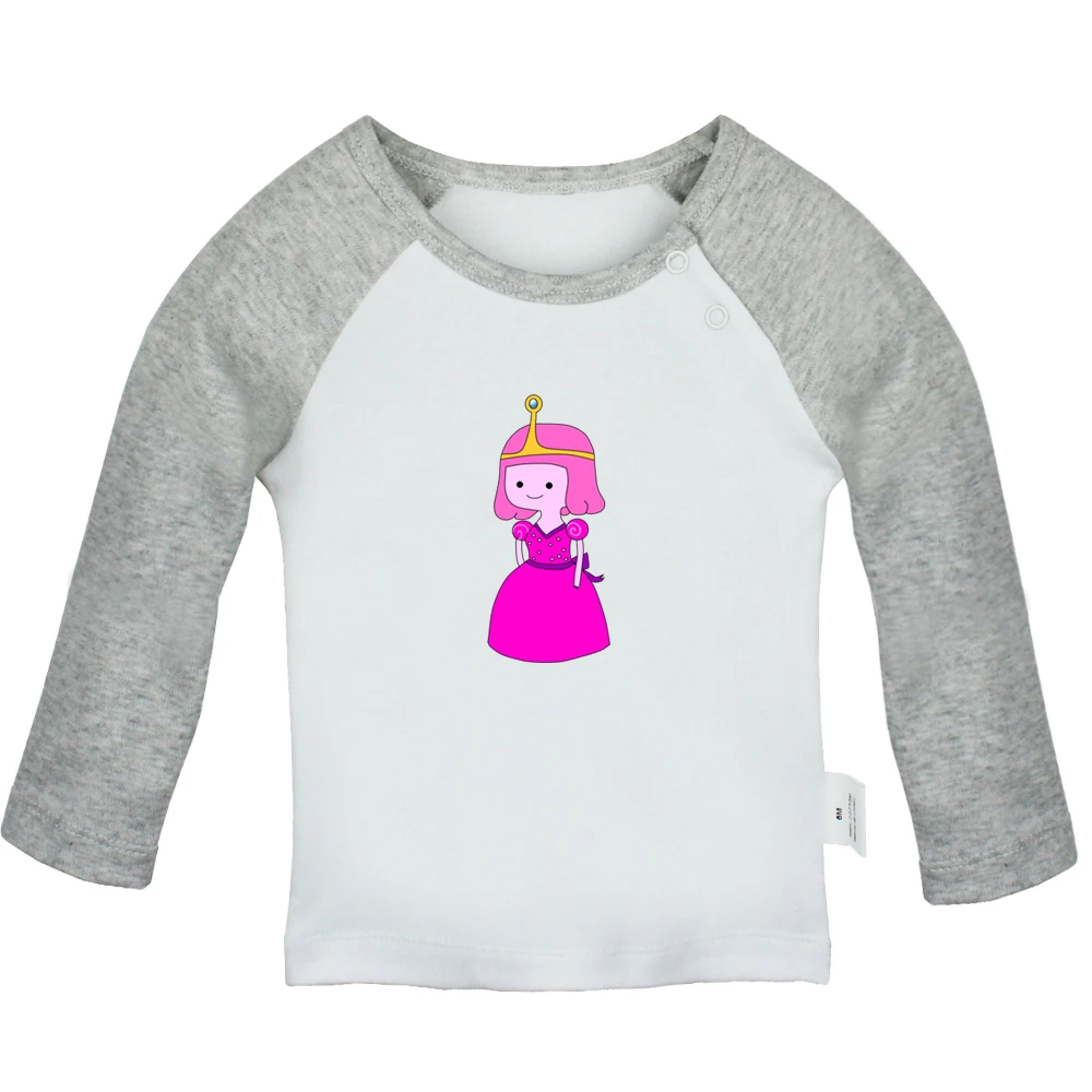 JcBabyYCG3005C Adventure Time/Дизайнерские футболки принцессы боннибель, жевательной резинки для новорожденных мальчиков и девочек; футболки с длинными рукавами и графическим принтом для малышей - Цвет: JcBabyYCG3005C