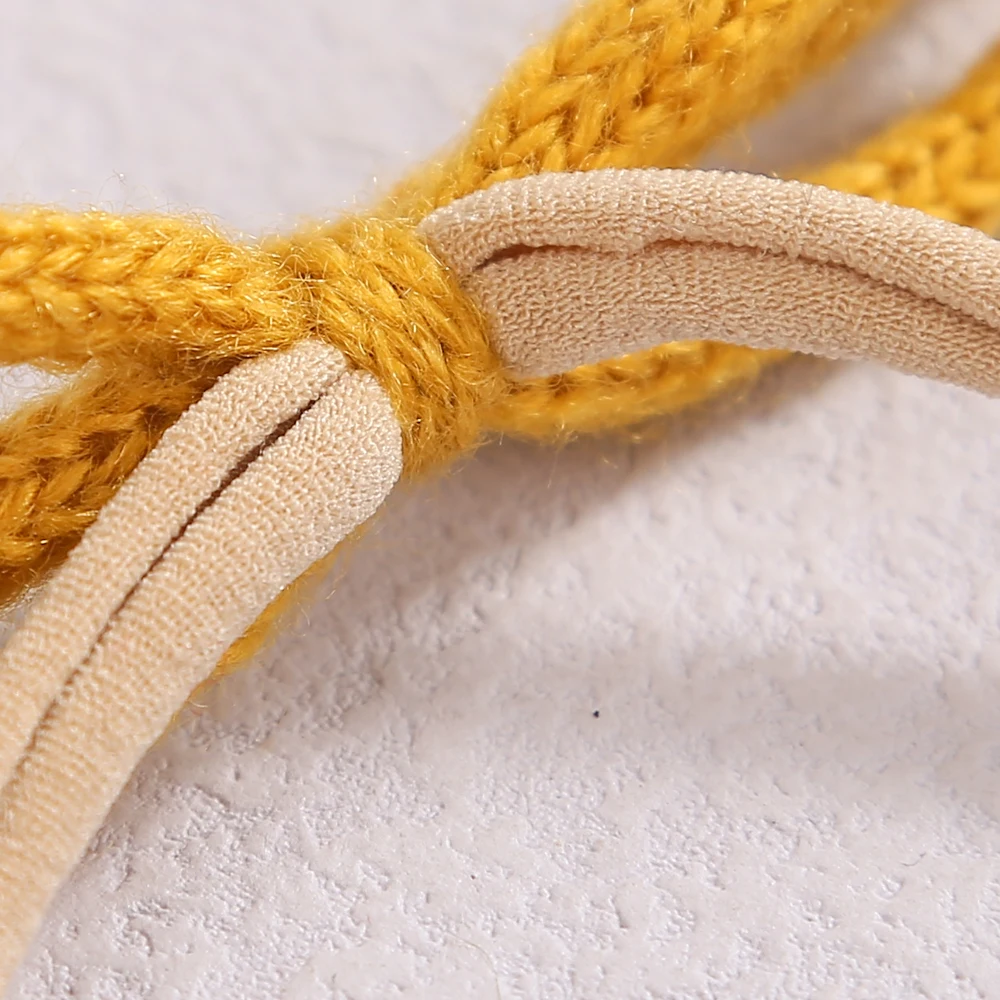 1pcs Wool Bow Elastic Baby Headband for Newborn Girls Hairbands Bowknot Infant Classical Headwear Turban Baby Hair Accessories 6