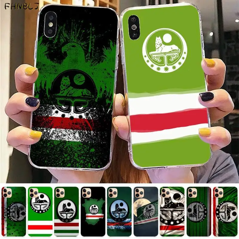 Мягкий чехол FHNBLJ Chechen с национальным флагом античная тема для телефона iPhone 8 7 6 6S