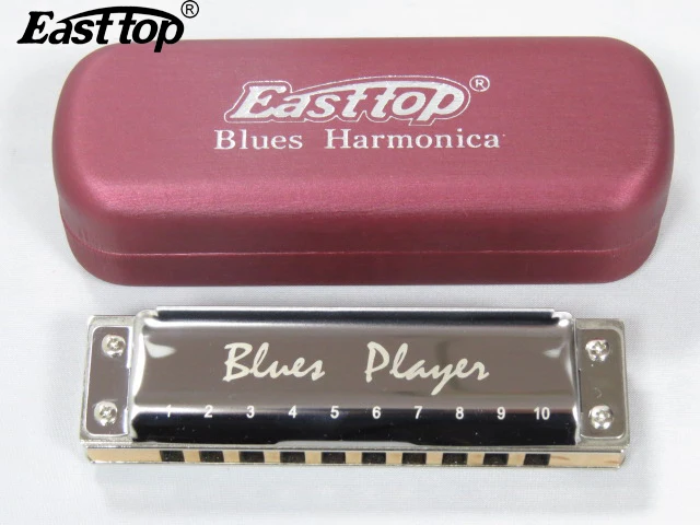

EASTTOP PR020W musical instruments 10 holes two screws one side big open on back new diatonic professional wood comb harmonica