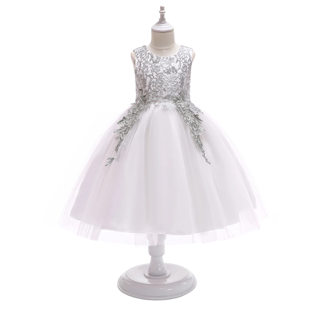 

kids Elegant Embroidery First Communication Dress For 3-8Y Girl Children's Graduation Party Costumes Clothes Princess Dresses