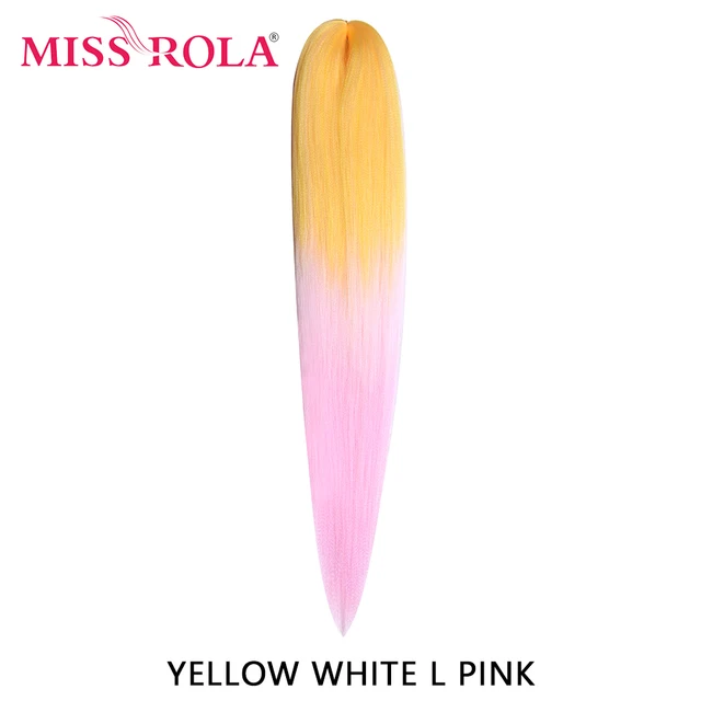Miss Rola Synthetic New Color 24Inches 100g Kanekalon Hair Wholesale Braid Hair Extension Pre Stretched Pink Twist Jumbo Braids #33