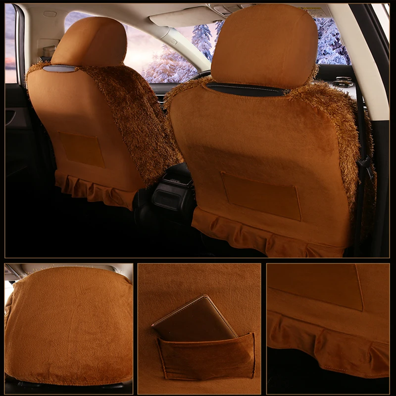  Car Seat Cover Artificial plush Auto Seats Covers for audi a6 c5 c6 c7 4f avant allroad a7 q3 q5 q7