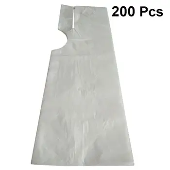 

200PCS Practical Barber Apron Protective PE Material Apron Disposable Barber Cape Barber Accessories for Baber Shop