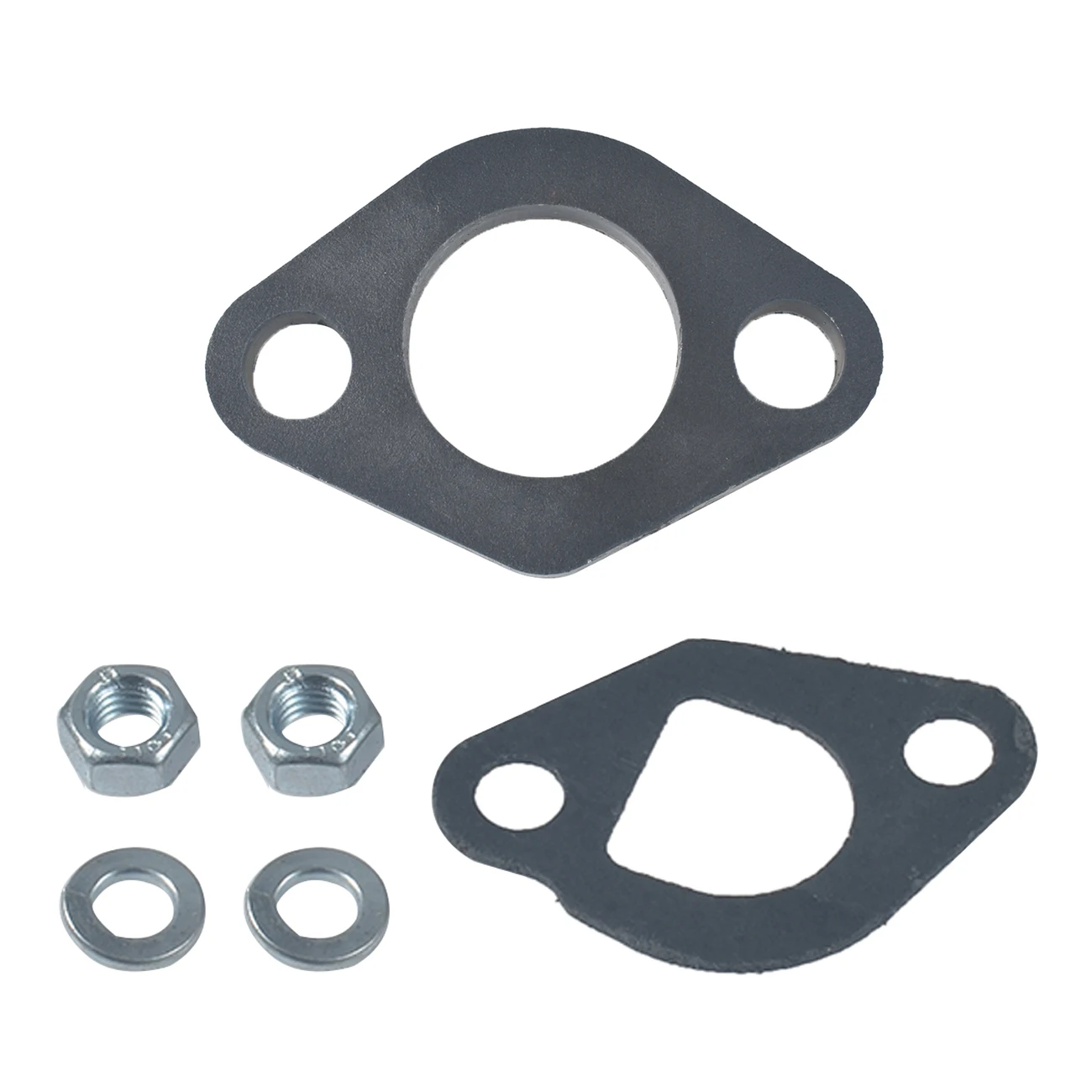 Exhaust Flange Plate Kit - 45mm Plates & Gasket - 2X Nuts & Nut Gaskets