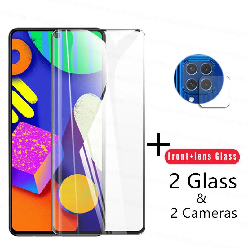 

4-in-1 2.5D Tempered Glass For Samsung Galaxy M62 Glass For Samsung M62 M42 M32 M22 M31s M12 Screen Protector Camera Lens Film