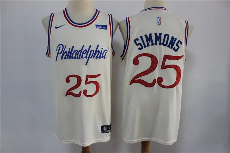 MEN /20 город издание Ститч Philadelphia для мужчин взрослых#25 Бен Симмонс#21 Joel Джерси embiid - Цвет: MEN