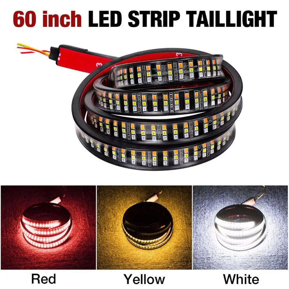 

Car LED Turn Signal Brake Light Reverse Light 60-Inch Triple-Row Triple-Color 432smd IP67 Waterproof Light for Truck Pickup Van